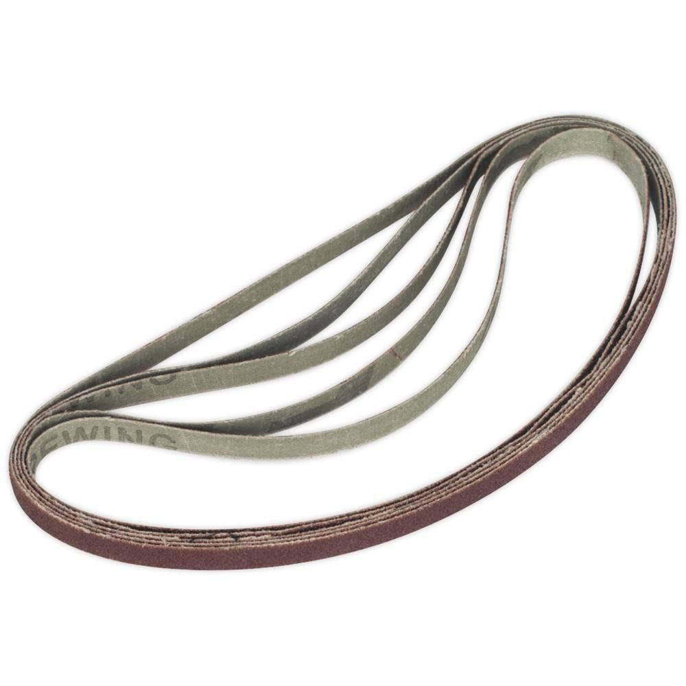 Sealey 6mm x 456mm Sanding Belt 6mm x 456mm 100g Pack of 5 - Image 1