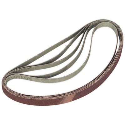 Sealey 12mm x 456mm Sanding Belt 12mm x456mm 60g Pack of 5