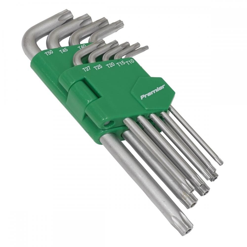 Sealey 9 Piece Long Security Torx Allen Key Set - Image 1