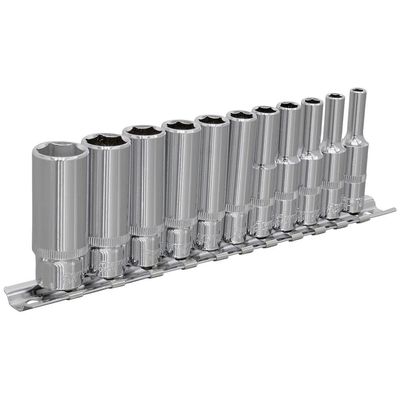 Sealey AK2671 Socket Set 11Pc 1/4inSq Drive Deep Walldrive® Imperial