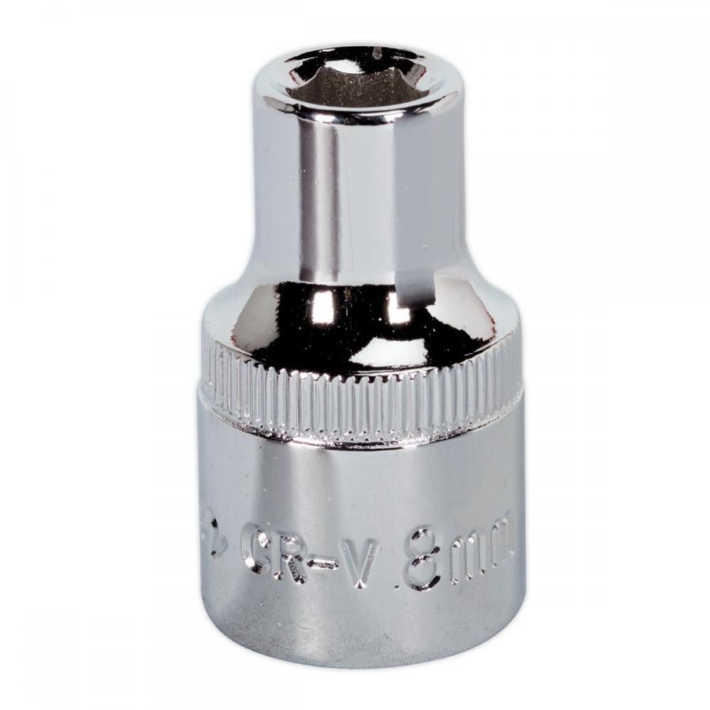 Sealey 1/2" Drive Hexagon WallDrive Socket Metric 1/2" 8mm - Image 1