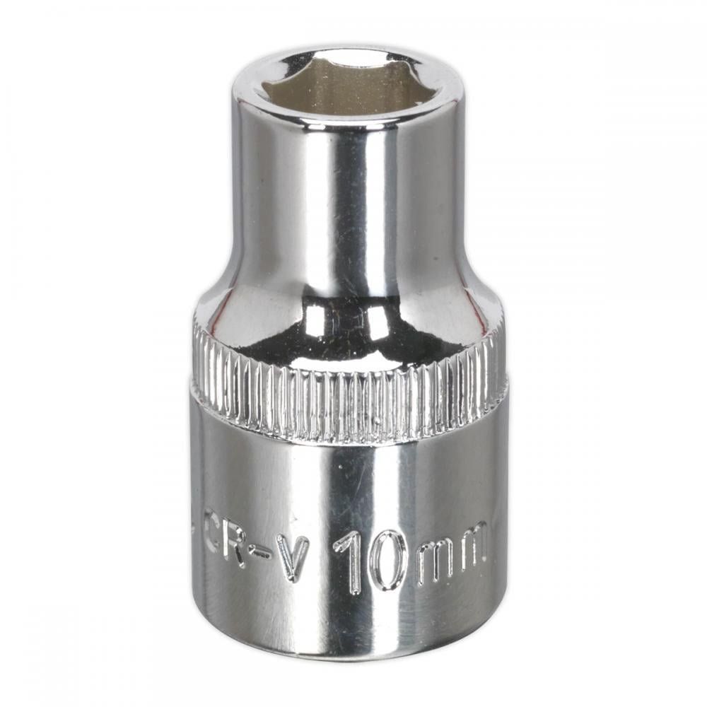 Sealey 1/2" Drive Hexagon WallDrive Socket Metric 1/2" 10mm - Image 1