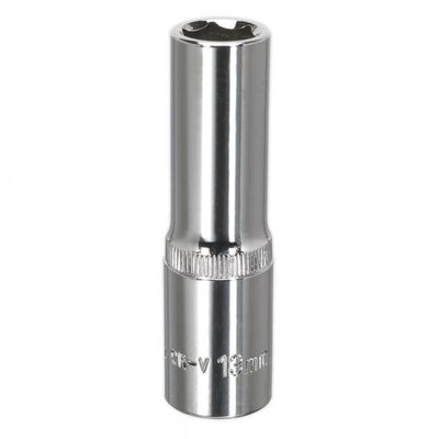 Sealey 1/2" Drive Deep Hexagon WallDrive Socket Metric 1/2" 13mm