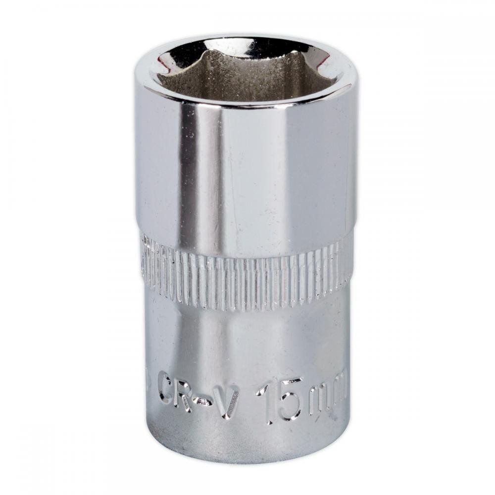 Sealey 1/2" Drive Hexagon WallDrive Socket Metric 1/2" 15mm - Image 1