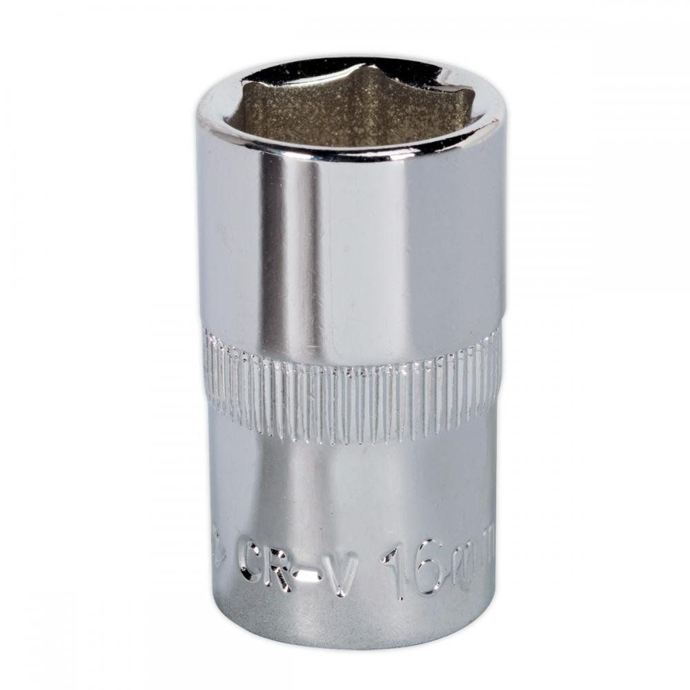 Sealey 1/2" Drive Hexagon WallDrive Socket Metric 1/2" 16mm - Image 1