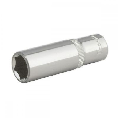 Sealey 3/8" Drive Polished Deep Hexagon WallDrive Socket Metric 3/8" 14mm