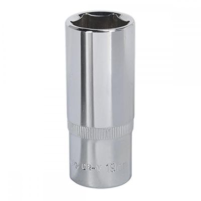 Sealey 3/8" Drive Polished Deep Hexagon WallDrive Socket Metric 3/8" 19mm