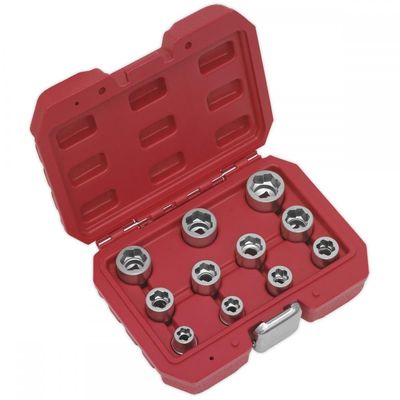 Sealey 11 Piece 3/8" Drive Bolt Extractor Socket Set Metric 3/8"