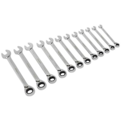 Siegen 12 Piece Ratchet Combination Spanner Set Metric