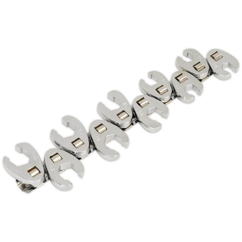 Siegen S0845 10 Piece 3/8" Drive Metric Flare Nut Crows Foot Wrench Set - Image 1