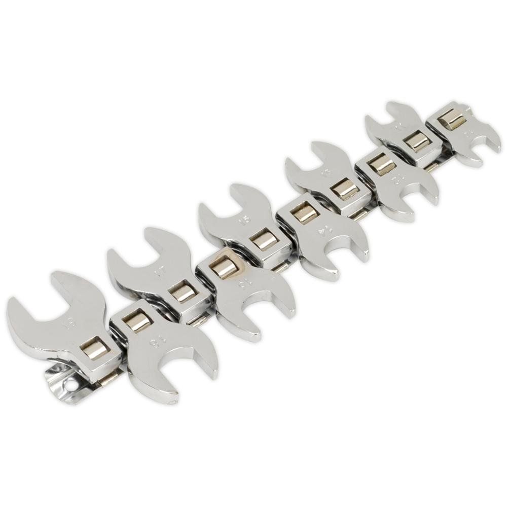 Siegen 10 Piece 3/8" Drive Crow Foot Spanner Set Metric - Image 1