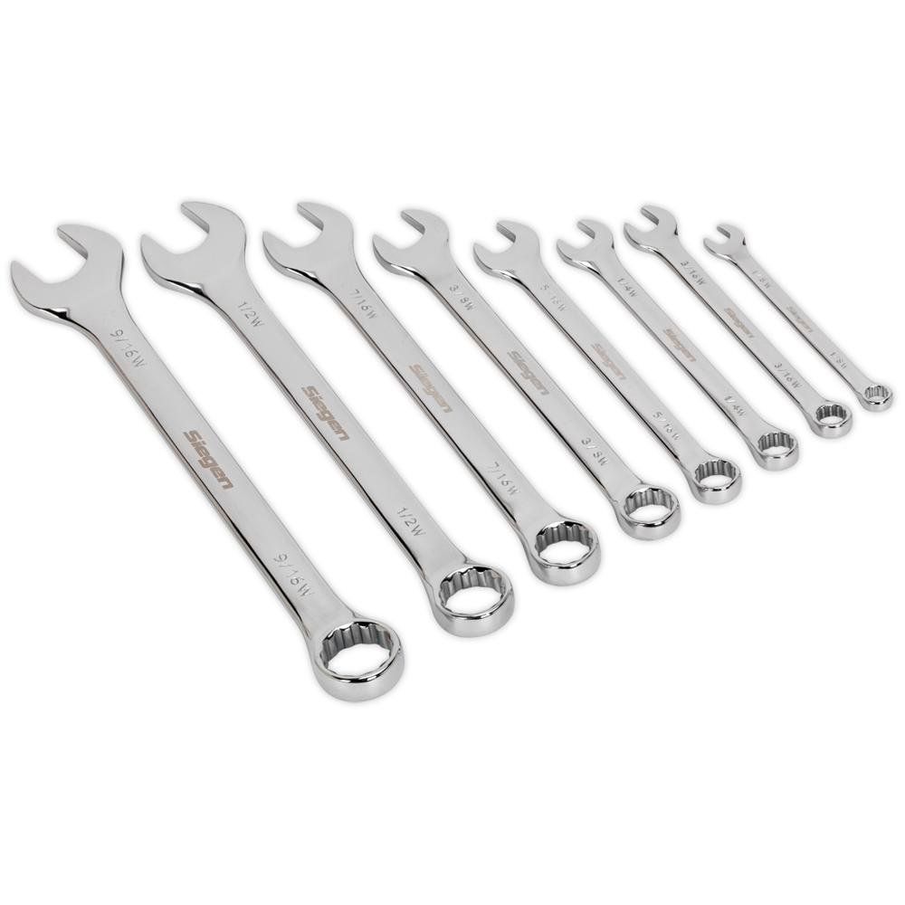 Siegen 8 Piece Combination Spanner Set Whitworth - Image 1