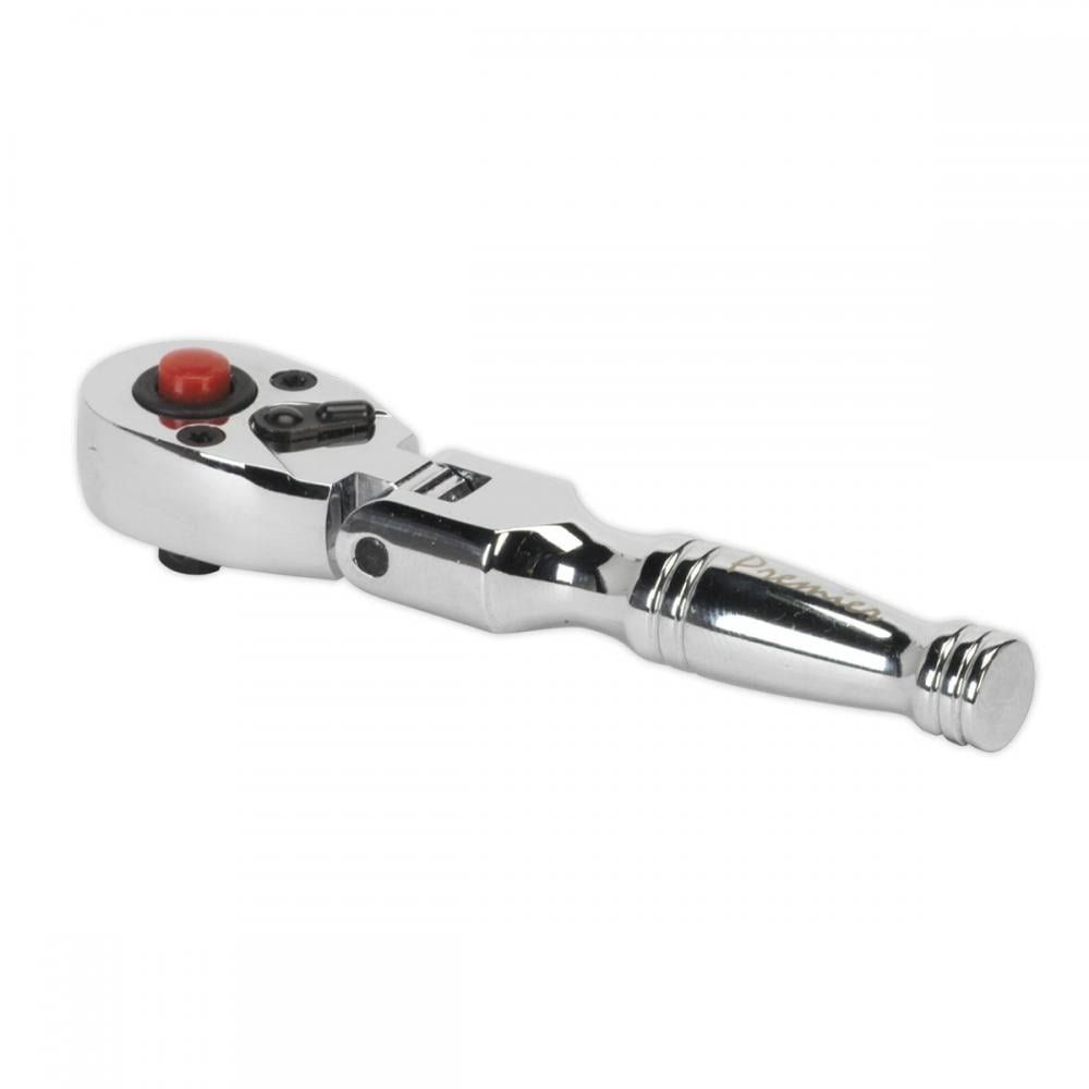 Sealey 1/4" Drive Flexible Head Stubby Ratchet 1/4" - Image 1