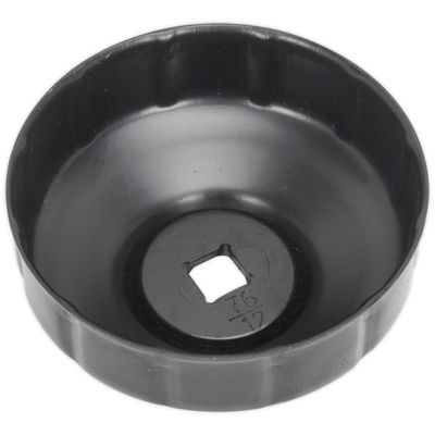 Sealey 12 Flute Oil Filter Cap Wrench for Ford, Peugeot and Renault 3/8" 76mm