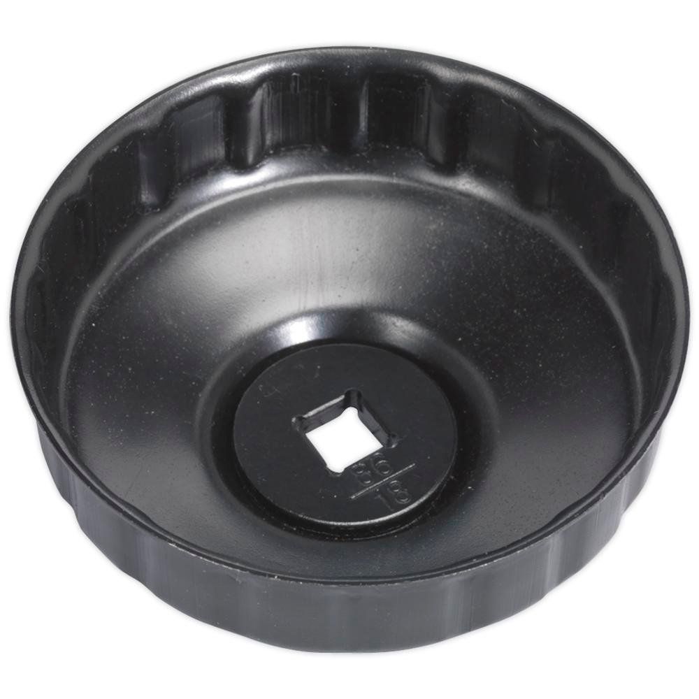 Sealey 18 Flute Low Profile Oil Filter Cap Wrench 3/8" 86mm - Image 1
