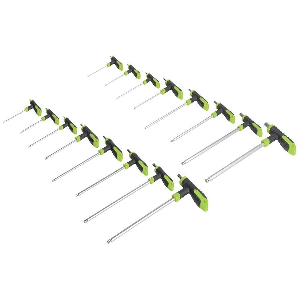 Siegen 16 Piece T Handle Torx and Hexagon Allen Key Set - Image 1