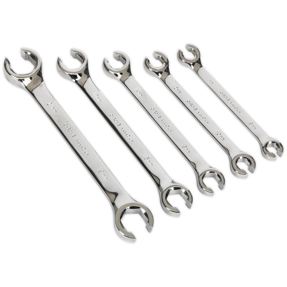 Sealey AK2651 Flare Nut Spanner Set 5Pc Metric - Image 1