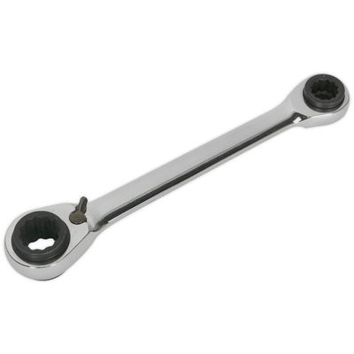 Siegen 4 in 1 Ratchet Ring Spanner Metric 10mm x 13mm / 17mm x 19mm