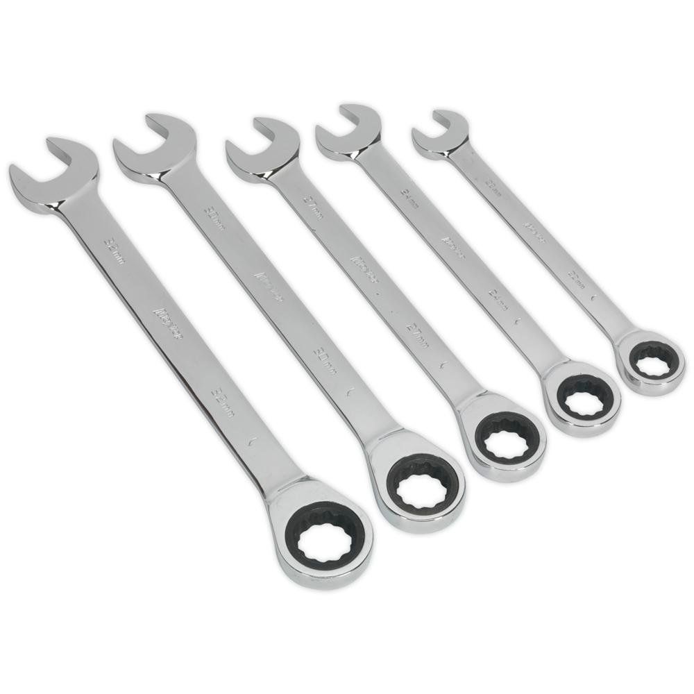 Siegen 5 Piece Combination Ratchet Spanner Set Metric - Image 1