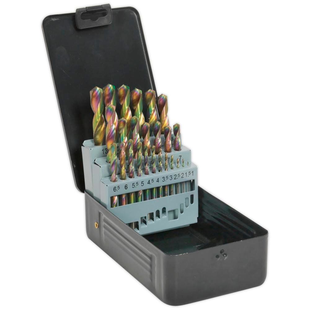 Siegen 25 Piece HSS Titanium Coated Drill Bit Set - Image 1