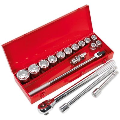 Sealey AK2597 Socket Set 17Pc 3/4inSq Drive Walldrive® Metric