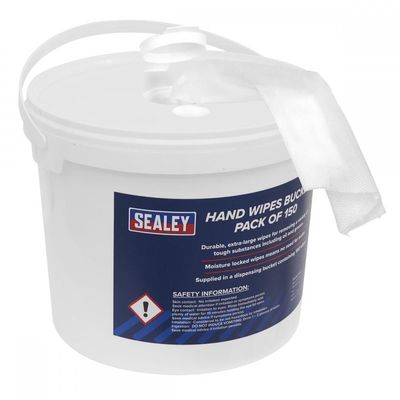 Sealey Hand Wipes Bucket Pack of 150
