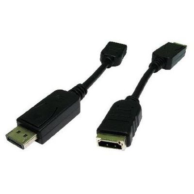 Cables Direct HDHDPORT-005CAB video cable adapter 0.15 m DisplayPort HDMI Black