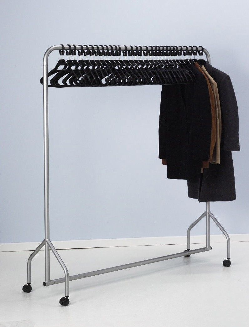 Silver Garment Hanging Rail With 30 Hangers 316939 - Image 1