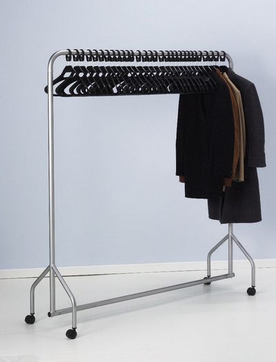 Silver Garment Hanging Rail With 30 Hangers 316939