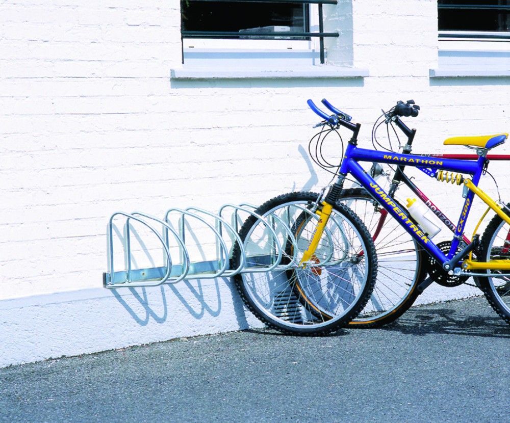 VFM Aluminium Wall/Floor Mounted 4-Bike Cycle Rack 320080 - Image 1