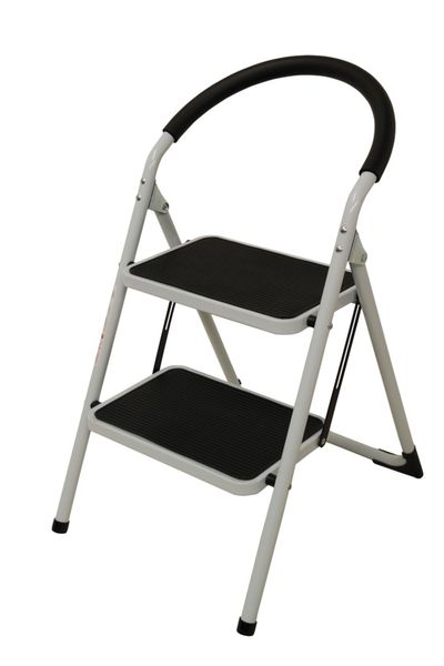 Slingsby Folding 2 Tread Step Ladder 150Kg Capacity (Height to Top Step 490mm) White - 359293