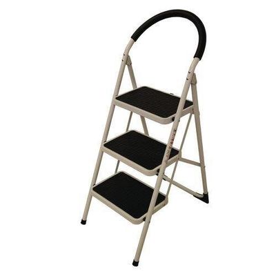 Slingsby Folding 3 Tread Step Ladder 150Kg Capacity (Height to Top Step 720mm) White - 359294 - Thumbnail 2