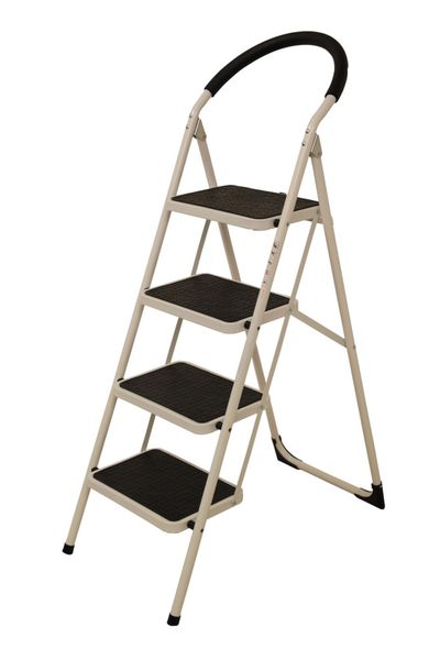 Slingsby Folding 4 Tread Step Ladder 150Kg Capacity (Height to Top Step 950mm) White - 359295