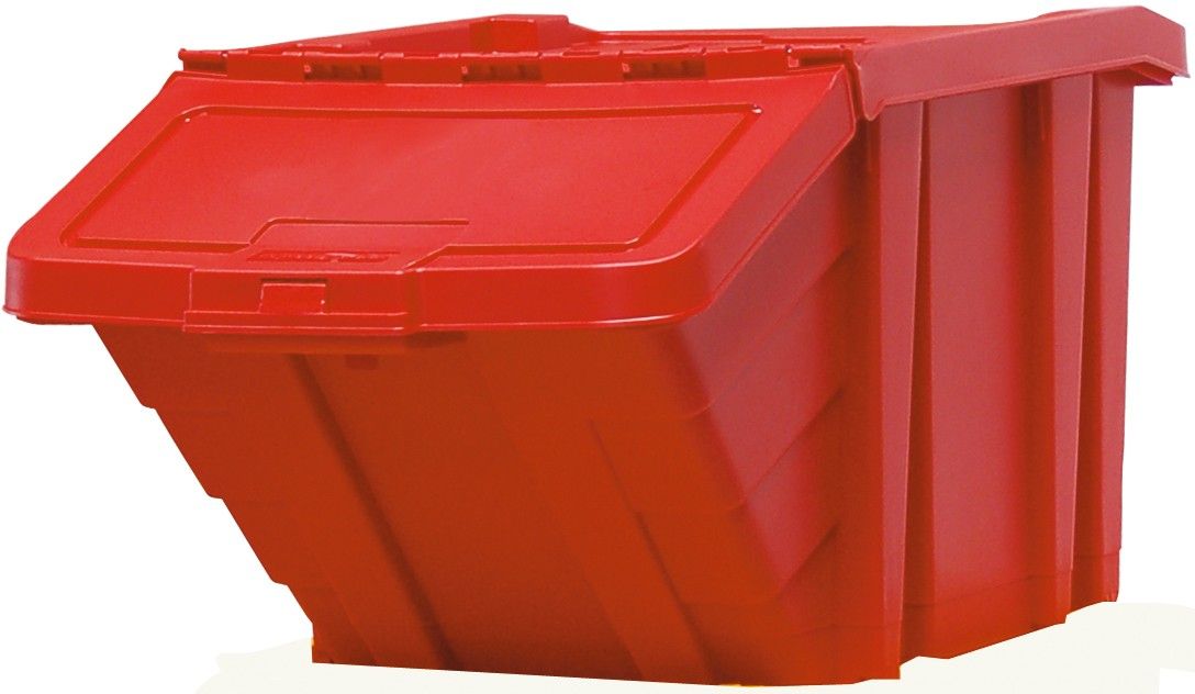 Heavy Duty Storage Bin With Lid Red 359519 - Image 1