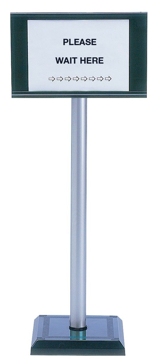 PVC Post 110cm with Sign A4 Holder 370445 - Image 1