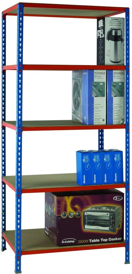 Standard Duty Painted Orange Shelf Unit Blue 378966 - Image 1