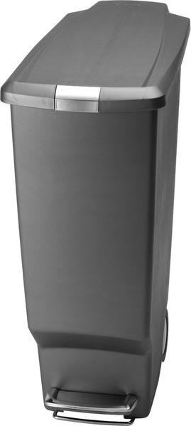 Grey Slim Plastic Pedal Bin 40L 382650