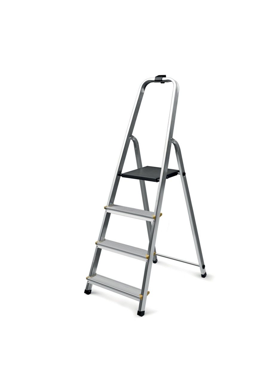 Slingsby Aluminium 4 Tread Platform Step Ladder (Platform Sits 770mm Above The Floor) 150Kg Capacity - 405006 - Image 1