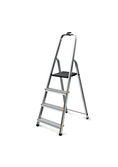 Slingsby Aluminium 4 Tread Platform Step Ladder (Platform Sits 770mm Above The Floor) 150Kg Capacity - 405006
