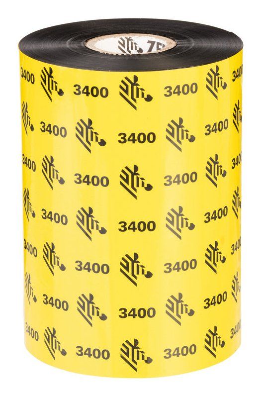 Zebra 3400 High Performance Wax-Resin thermal ribbon 450 m Black - Image 1