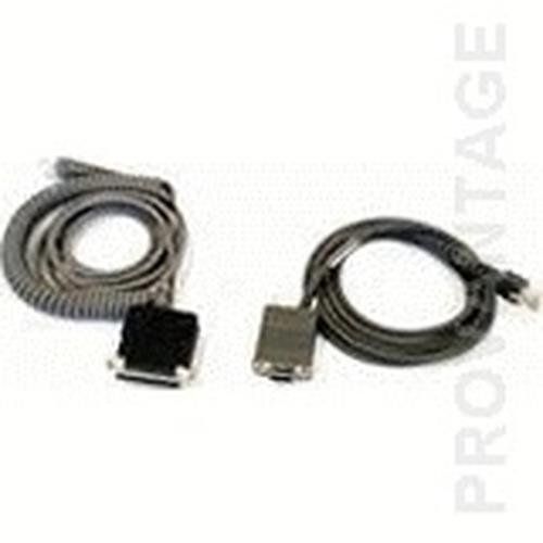 Datalogic CAB-408 RS-232 Pwr Coil 9-Pin Fem serial cable DB-9 - Image 1