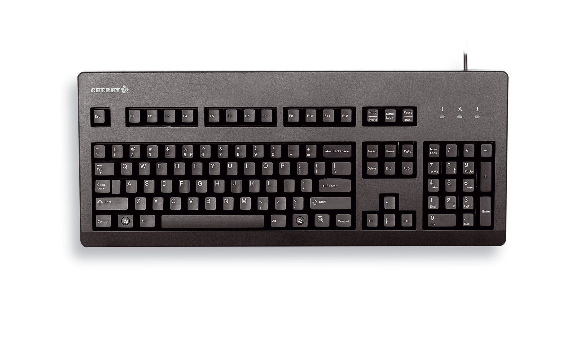 CHERRY G80-3000 BLACK SWITCH Keyboard Corded Black USB/PS2 (QWERTY - UK) - Image 1