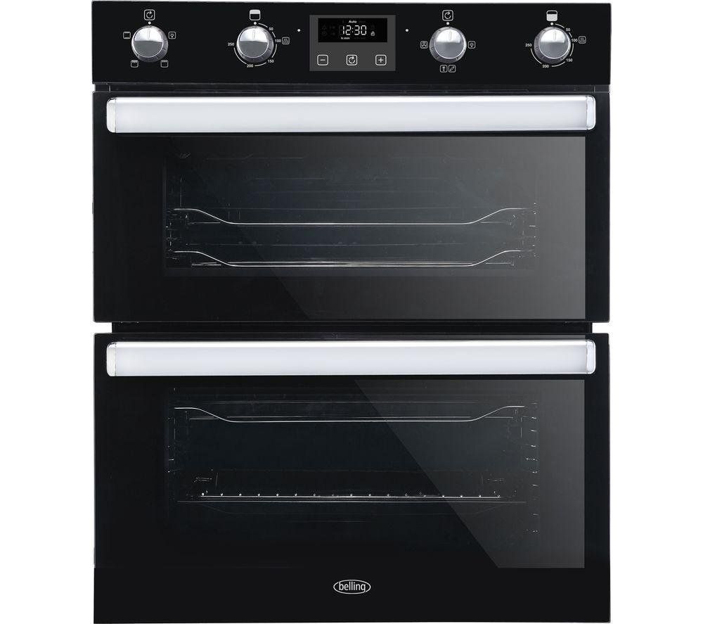 BELLING BI702FPCT Electric Built-under Double Oven - Black, Black - Image 1