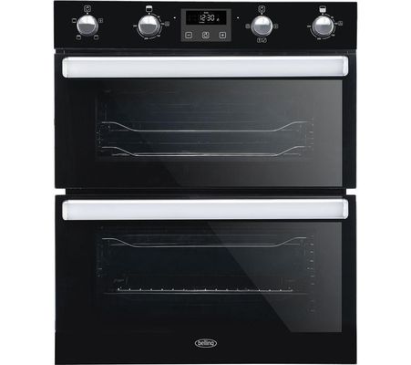 BELLING BI702FPCT Electric Built-under Double Oven - Black, Black