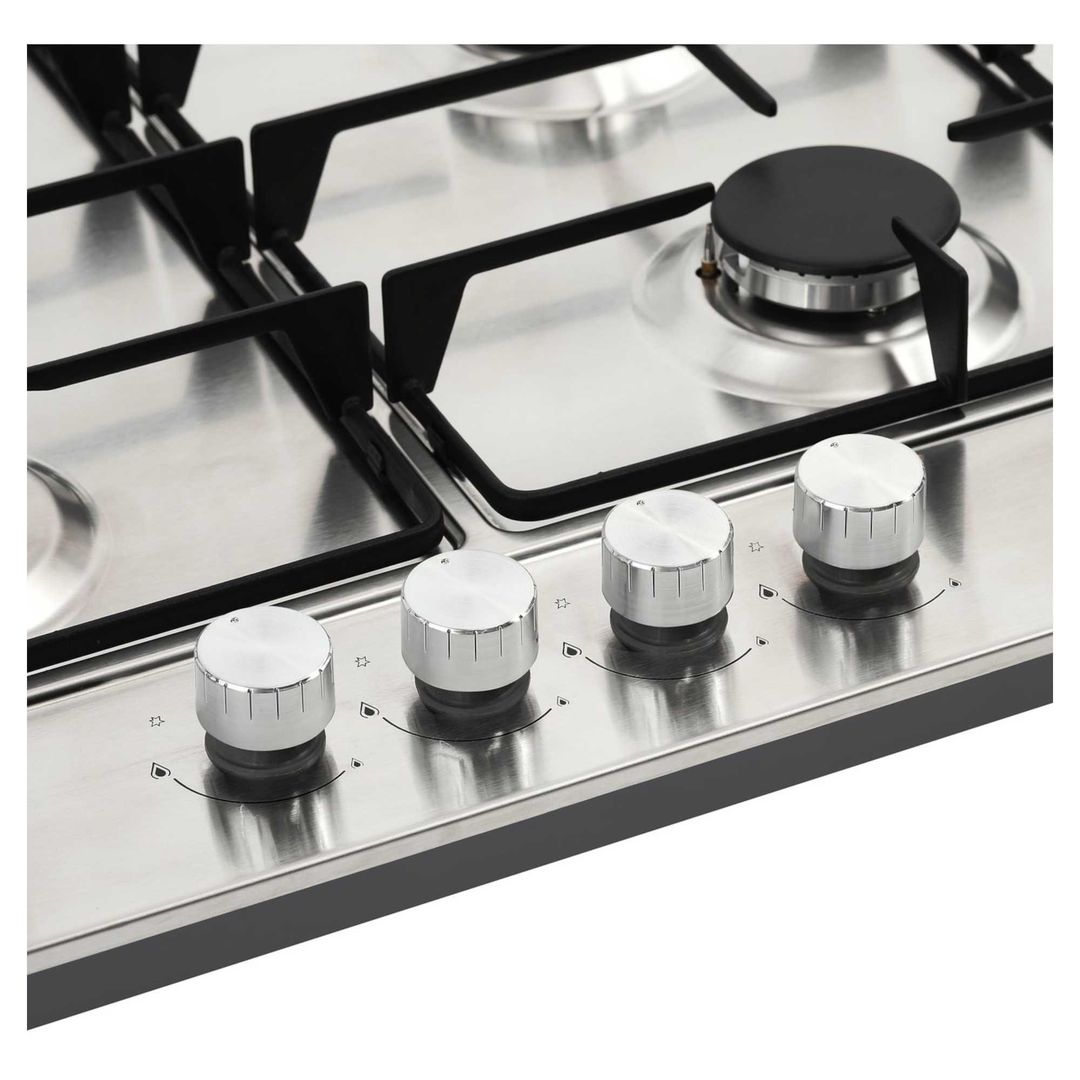 BELLING GHU603RI STA 60 cm Gas Hob - Stainless Steel, Stainless Steel - Image 1