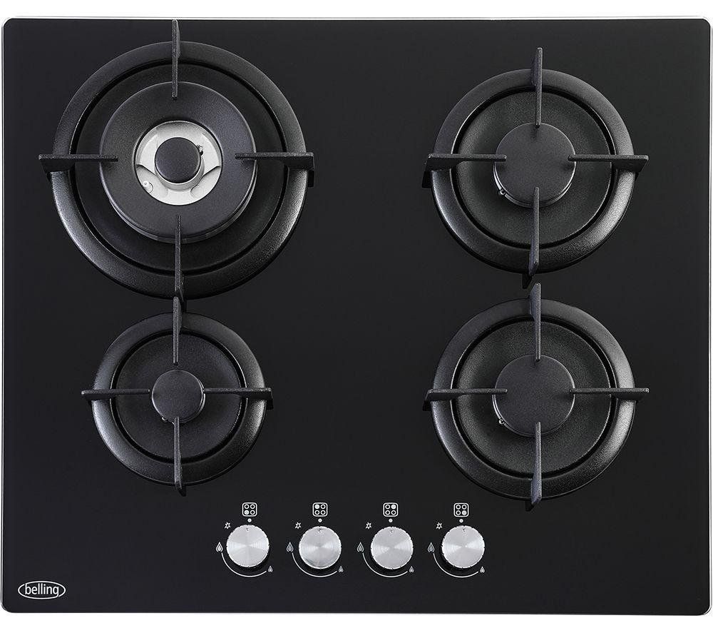BELLING GTG603RI BLK 60 cm Gas Hob - Black, Black - Image 1