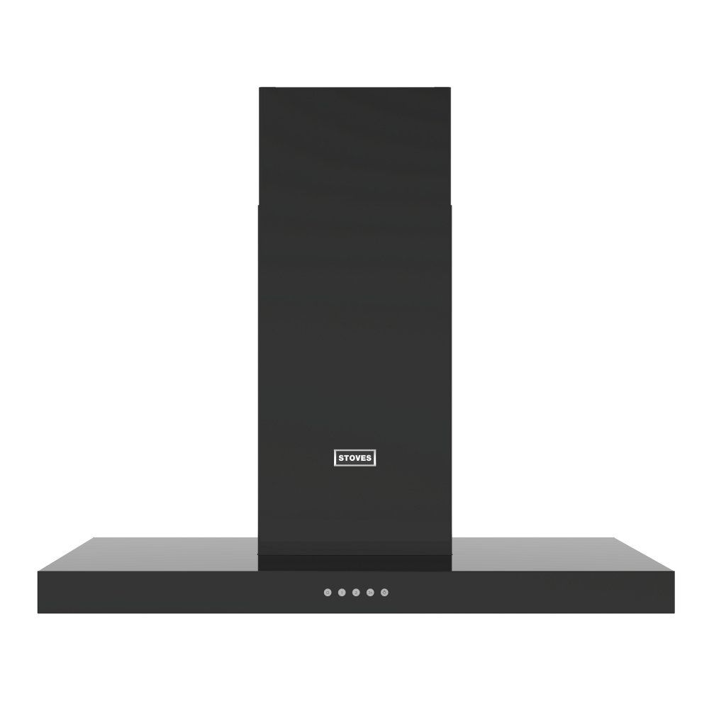STOVES Sterling 100T Flat Chimney Cooker Hood - Black, Black - Image 1