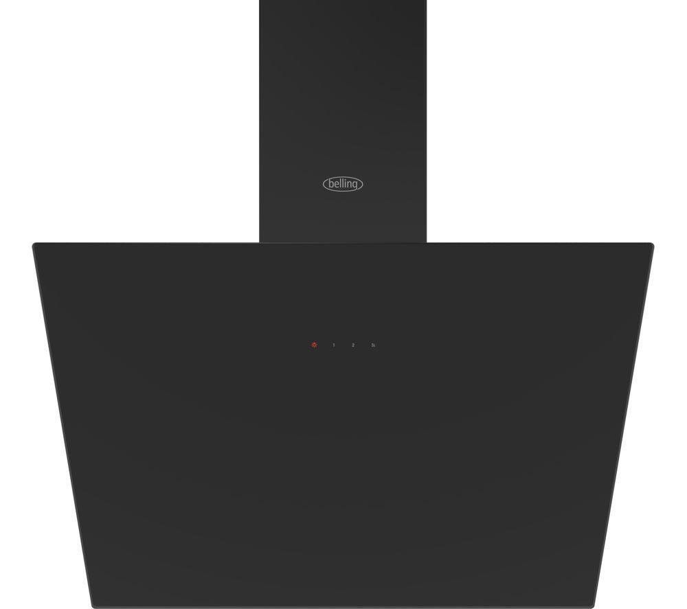 Belling 444411678 60cm Slanted Chimney Cooker Hood - Black - Image 1