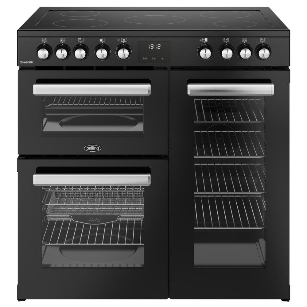 Belling Cookcentre 90cm Electric Range Cooker - Black - Image 1