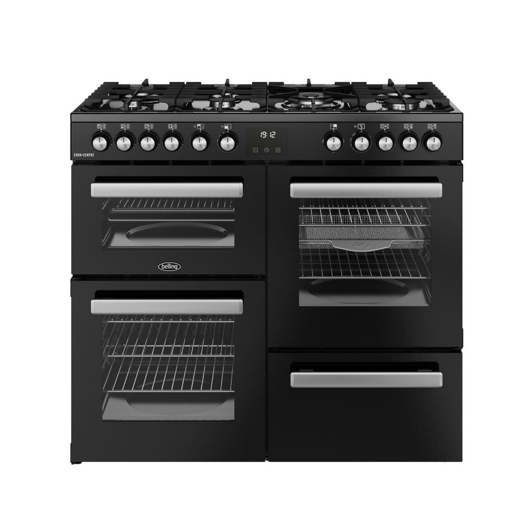 Belling BEL RCA COOKCENTRE 100DF BLK 11799 100cm Dual Fuel Range Cooker - BLACK - Image 1